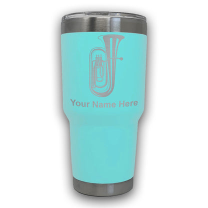 LaserGram 30oz Tumbler Mug, Tuba, Personalized Engraving Included