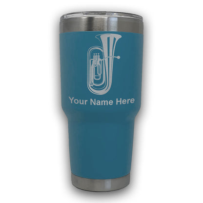 LaserGram 30oz Tumbler Mug, Tuba, Personalized Engraving Included