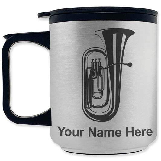 Coffee Travel Mug, Tuba, Personalized Engraving Included