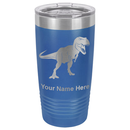 20oz Vacuum Insulated Tumbler Mug, Tyrannosaurus Rex Dinosaur, Personalized Engraving Included