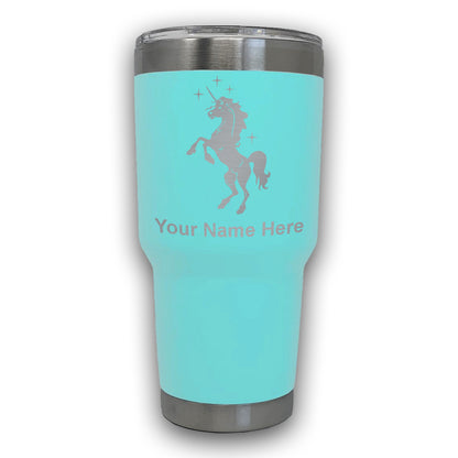 LaserGram 30oz Tumbler Mug, Unicorn, Personalized Engraving Included