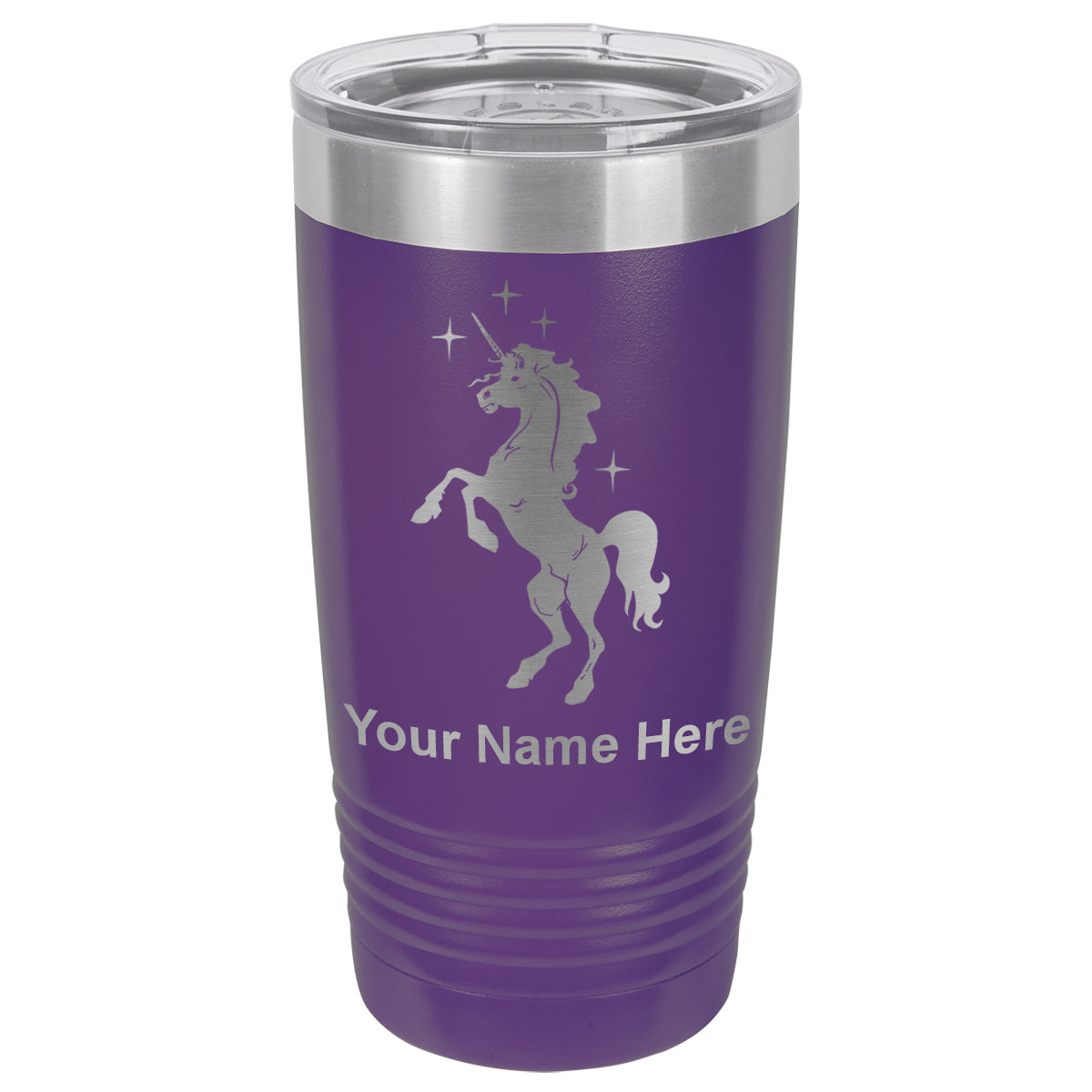 20oz Vacuum Insulated Tumbler Mug, Unicorn, Personalized Engraving Included