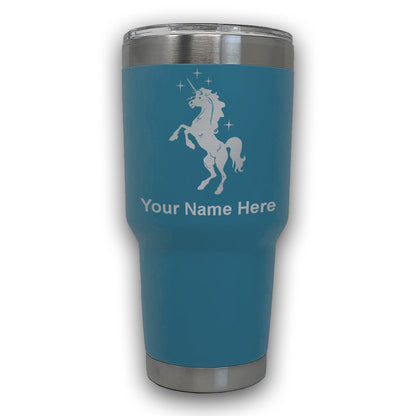 LaserGram 30oz Tumbler Mug, Unicorn, Personalized Engraving Included