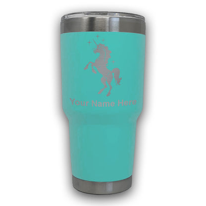 LaserGram 30oz Tumbler Mug, Unicorn, Personalized Engraving Included