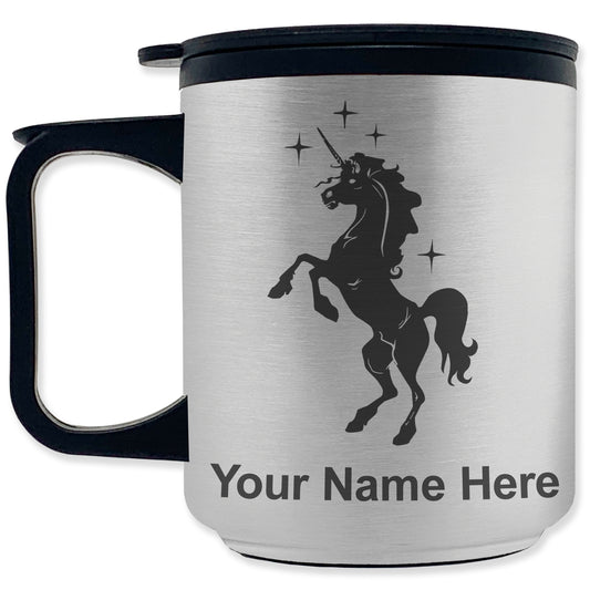 Coffee Travel Mug, Unicorn, Personalized Engraving Included
