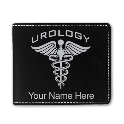 Faux Leather Bi-Fold Wallet, Urology, Personalized Engraving Included