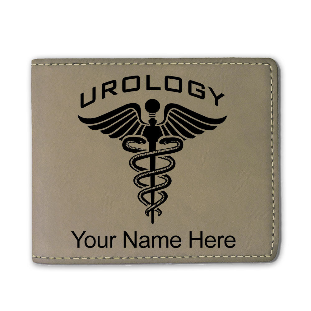 Faux Leather Bi-Fold Wallet, Urology, Personalized Engraving Included