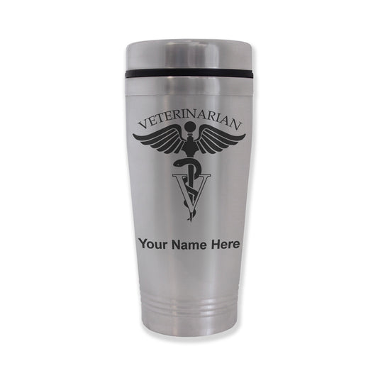 Commuter Travel Mug, Veterinarian, Personalized Engraving Included