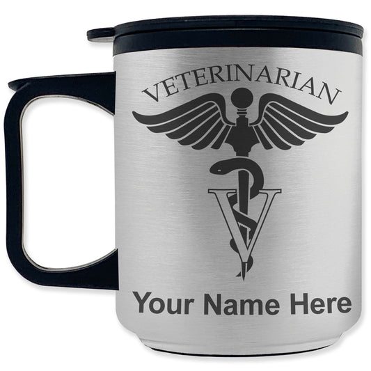 Coffee Travel Mug, Veterinarian, Personalized Engraving Included