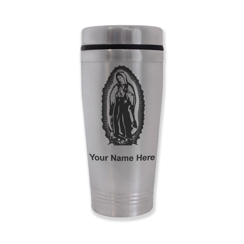 Commuter Travel Mug, Virgen de Guadalupe, Personalized Engraving Included