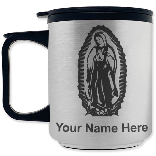 Coffee Travel Mug, Virgen de Guadalupe, Personalized Engraving Included