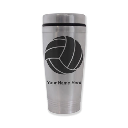 Commuter Travel Mug, Volleyball Ball, Personalized Engraving Included
