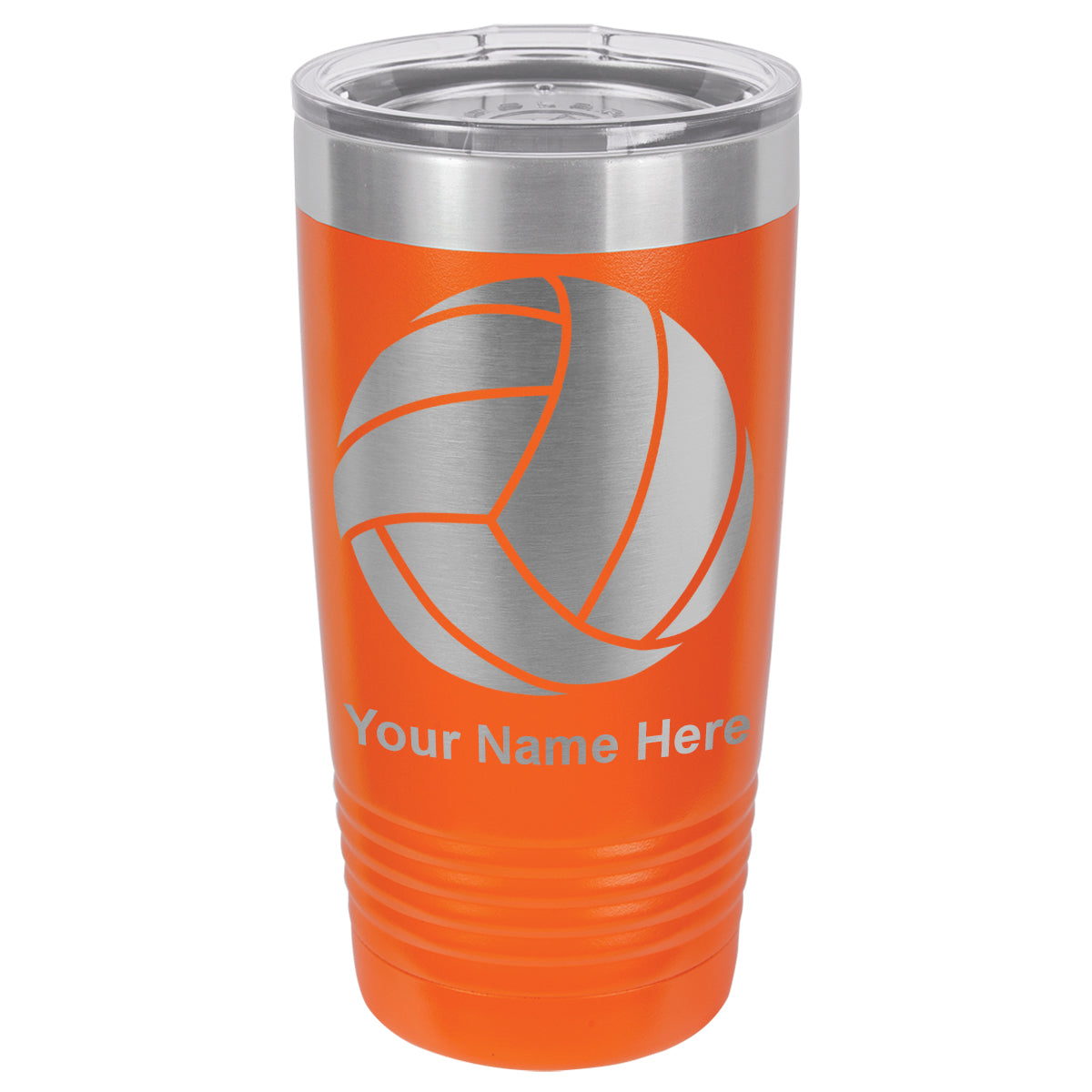 20oz Vacuum Insulated Tumbler Mug, Volleyball Ball, Personalized Engraving Included