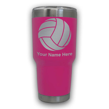 LaserGram 30oz Tumbler Mug, Volleyball Ball, Personalized Engraving Included