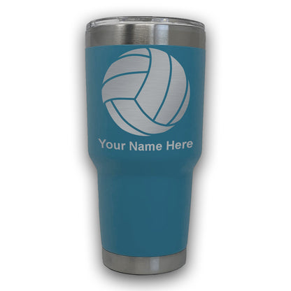 LaserGram 30oz Tumbler Mug, Volleyball Ball, Personalized Engraving Included