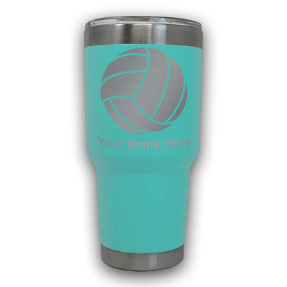 LaserGram 30oz Tumbler Mug, Volleyball Ball, Personalized Engraving Included