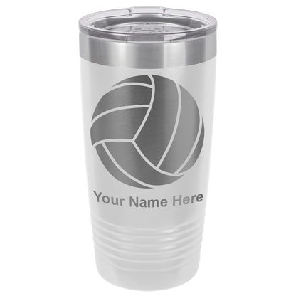 20oz Vacuum Insulated Tumbler Mug, Volleyball Ball, Personalized Engraving Included