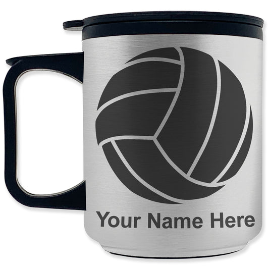Coffee Travel Mug, Volleyball Ball, Personalized Engraving Included