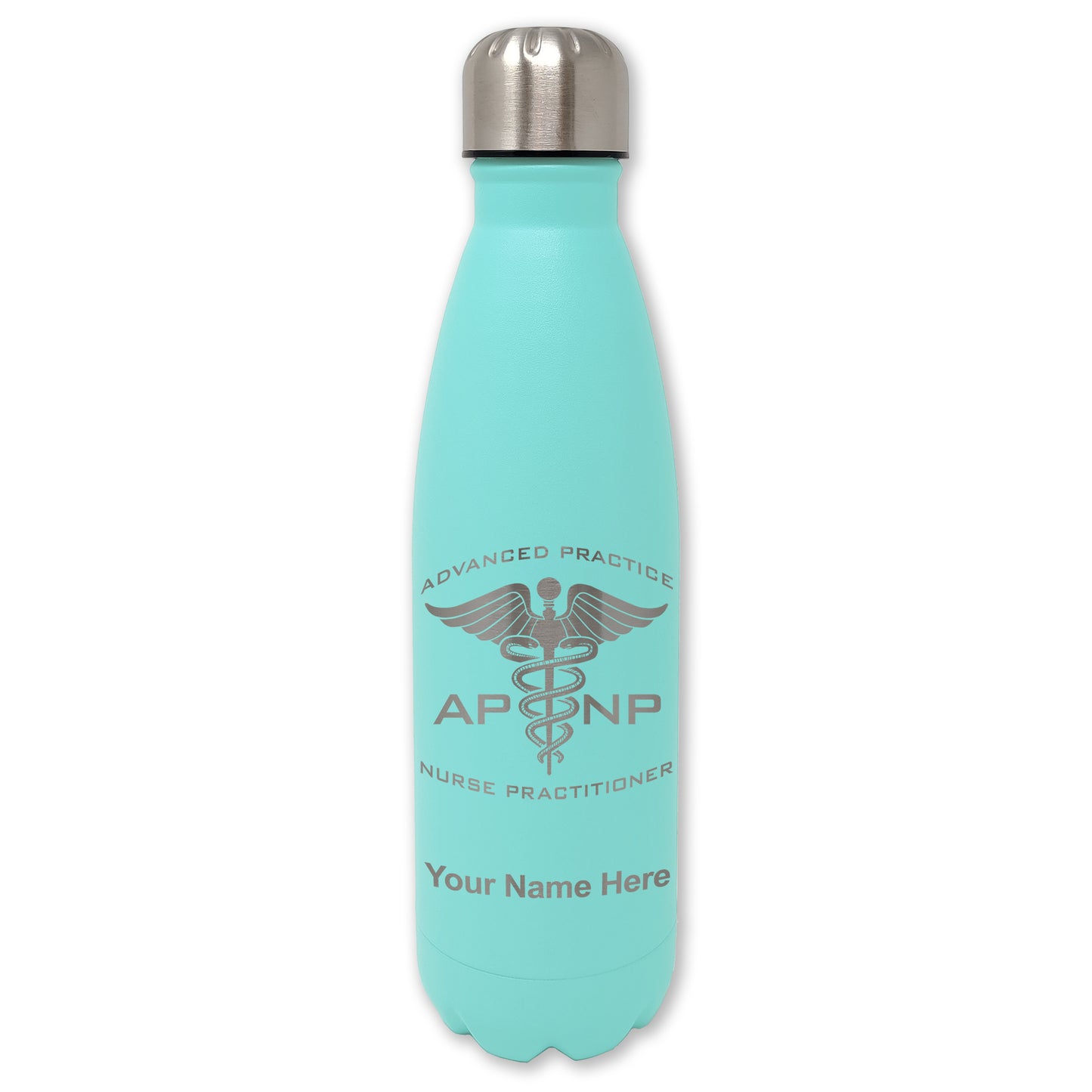 LaserGram Double Wall Water Bottle, APNP Advanced Practice Nurse Practitioner, Personalized Engraving Included