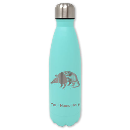 LaserGram Double Wall Water Bottle, Armadillo, Personalized Engraving Included