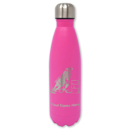 LaserGram Double Wall Water Bottle, Barrel Racer, Personalized Engraving Included