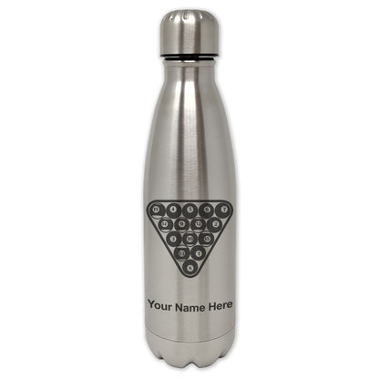 LaserGram Double Wall Water Bottle, Billiard Balls, Personalized Engraving Included