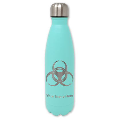 LaserGram Double Wall Water Bottle, Biohazard Symbol, Personalized Engraving Included