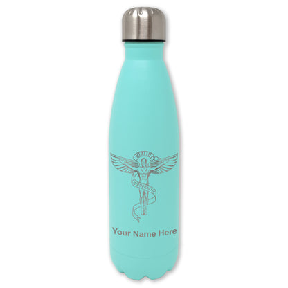 LaserGram Double Wall Water Bottle, Chiropractic Symbol, Personalized Engraving Included
