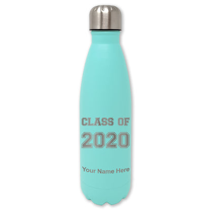 LaserGram Double Wall Water Bottle, Class of 2020, 2021, 2022, 2023, 2024, 2025, Personalized Engraving Included