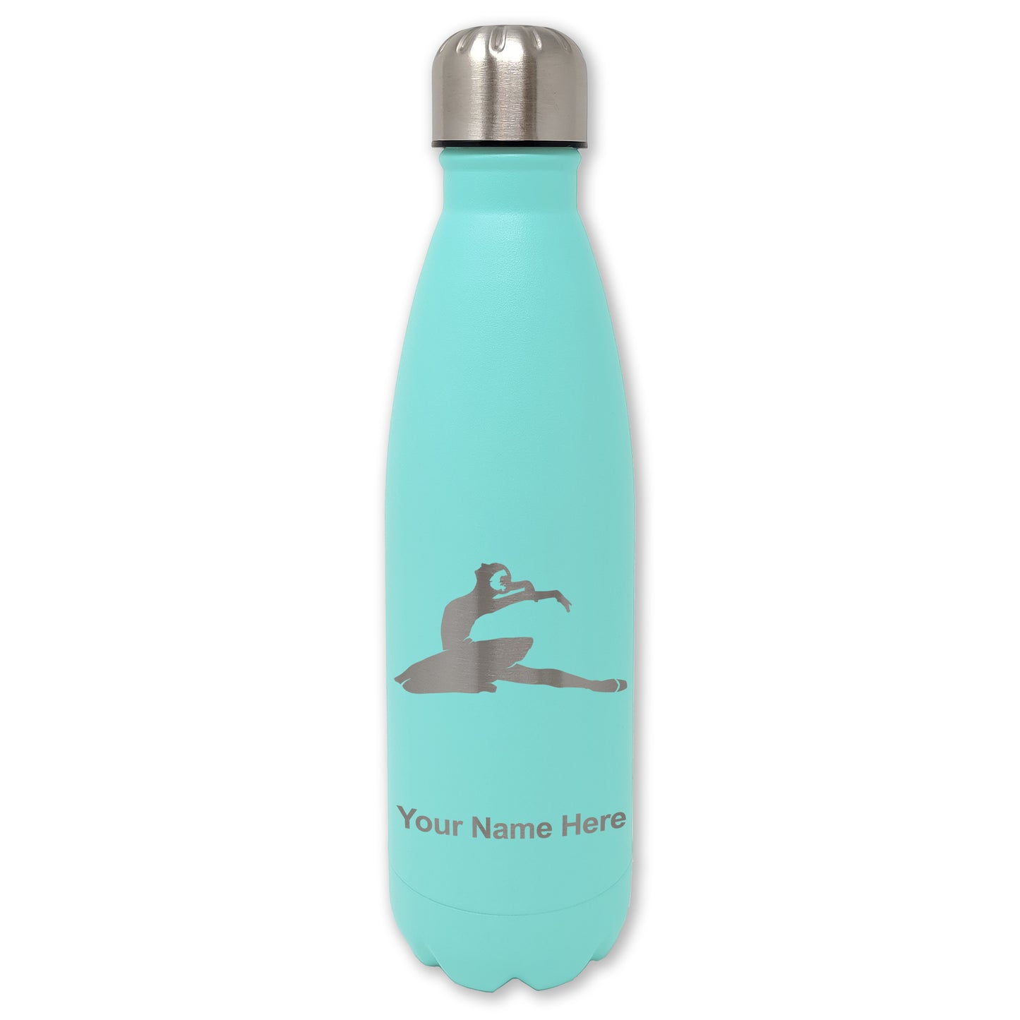 LaserGram Double Wall Water Bottle, Dancer, Personalized Engraving Included