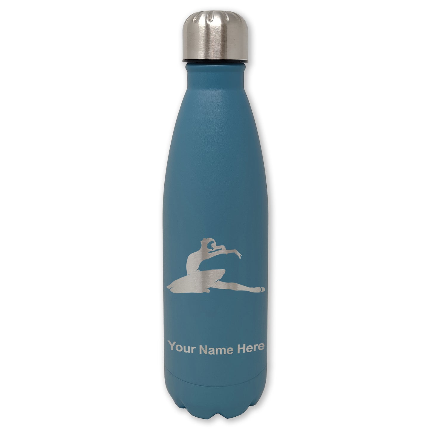 LaserGram Double Wall Water Bottle, Dancer, Personalized Engraving Included