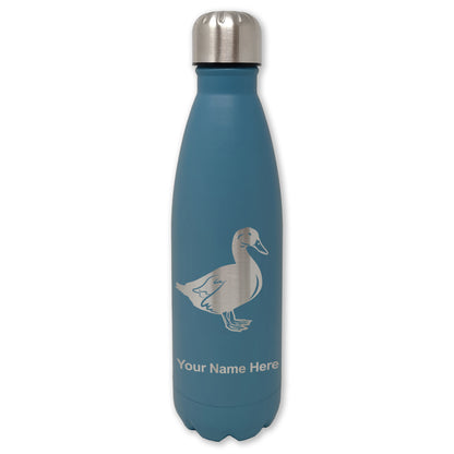 LaserGram Double Wall Water Bottle, Duck, Personalized Engraving Included