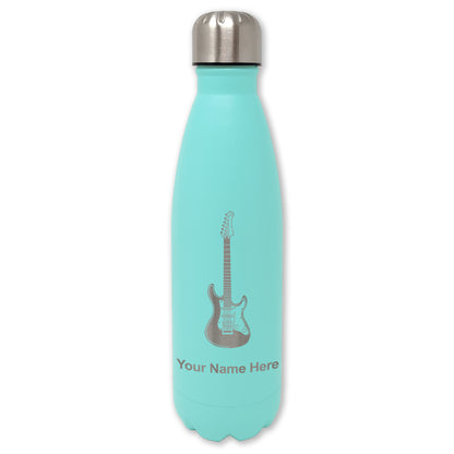 LaserGram Double Wall Water Bottle, Electric Guitar, Personalized Engraving Included