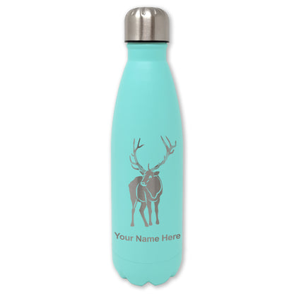 LaserGram Double Wall Water Bottle, Elk, Personalized Engraving Included
