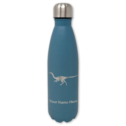 LaserGram Double Wall Water Bottle, Gallimimus Dinosaur, Personalized Engraving Included