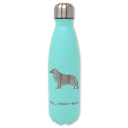 LaserGram Double Wall Water Bottle, Golden Retriever Dog, Personalized Engraving Included