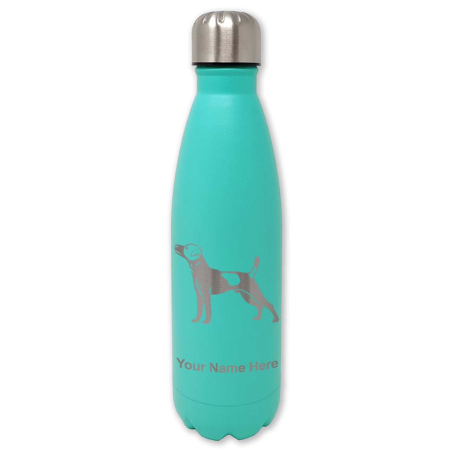 LaserGram Double Wall Water Bottle, Jack Russell Terrier Dog, Personalized Engraving Included