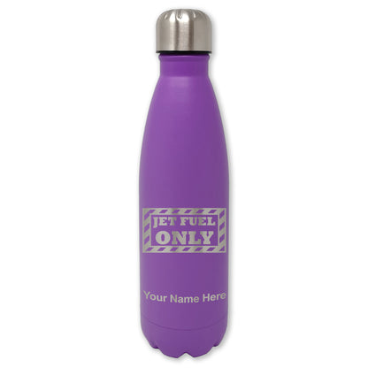 LaserGram Double Wall Water Bottle, Jet Fuel Only, Personalized Engraving Included