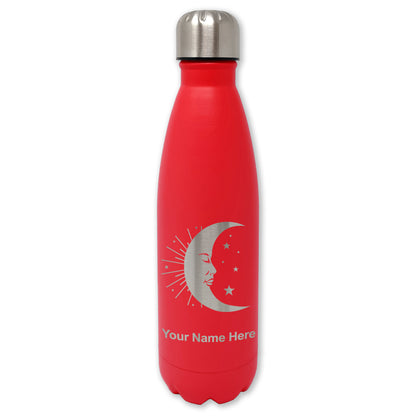 LaserGram Double Wall Water Bottle, Moon, Personalized Engraving Included