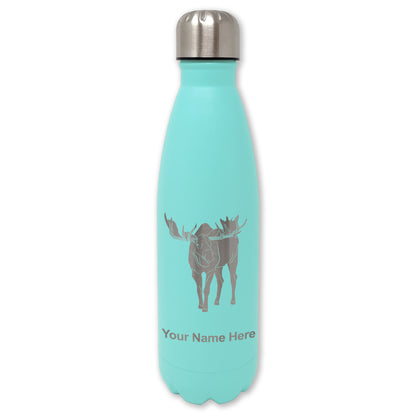 LaserGram Double Wall Water Bottle, Moose, Personalized Engraving Included