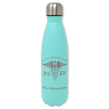 LaserGram Double Wall Water Bottle, NP Nurse Practitioner, Personalized Engraving Included