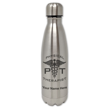 LaserGram Double Wall Water Bottle, PT Physical Therapist, Personalized Engraving Included