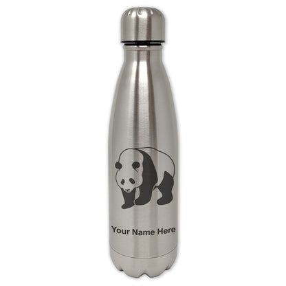 LaserGram Double Wall Water Bottle, Panda Bear, Personalized Engraving Included