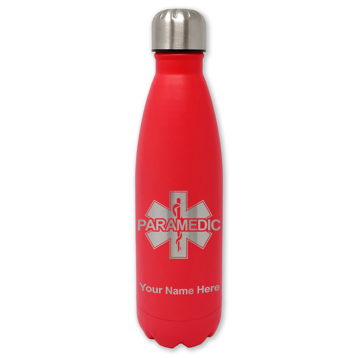LaserGram Double Wall Water Bottle, Paramedic, Personalized Engraving Included