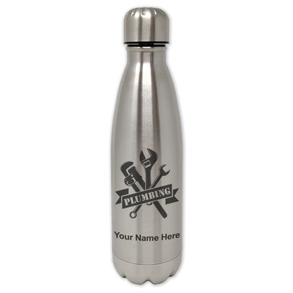 LaserGram Double Wall Water Bottle, Plumbing, Personalized Engraving Included