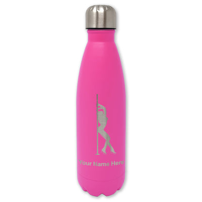 LaserGram Double Wall Water Bottle, Pole Dancer, Personalized Engraving Included