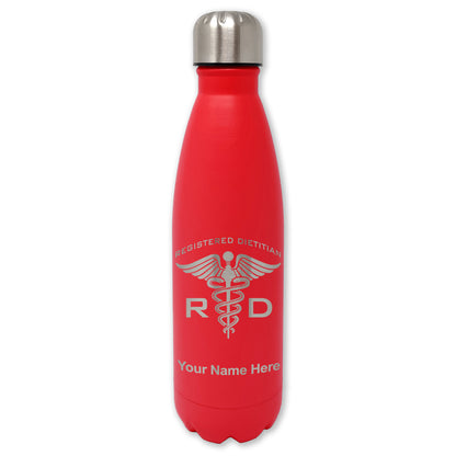 LaserGram Double Wall Water Bottle, RD Registered Dietitian, Personalized Engraving Included