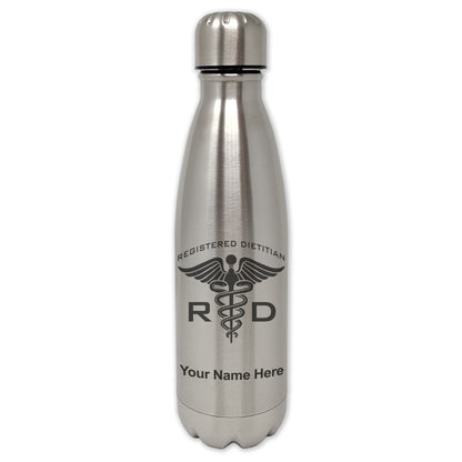 LaserGram Double Wall Water Bottle, RD Registered Dietitian, Personalized Engraving Included