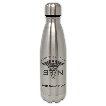 LaserGram Double Wall Water Bottle, STN Student Nurse, Personalized Engraving Included