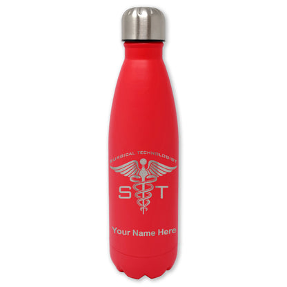 LaserGram Double Wall Water Bottle, ST Surgical Technologist, Personalized Engraving Included